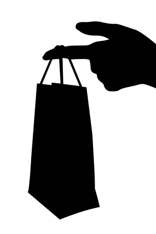 Silhouette of a gift bag. Gift package purchase | photo: © Kostiantyn Gerashchenko | Dreamstime.com